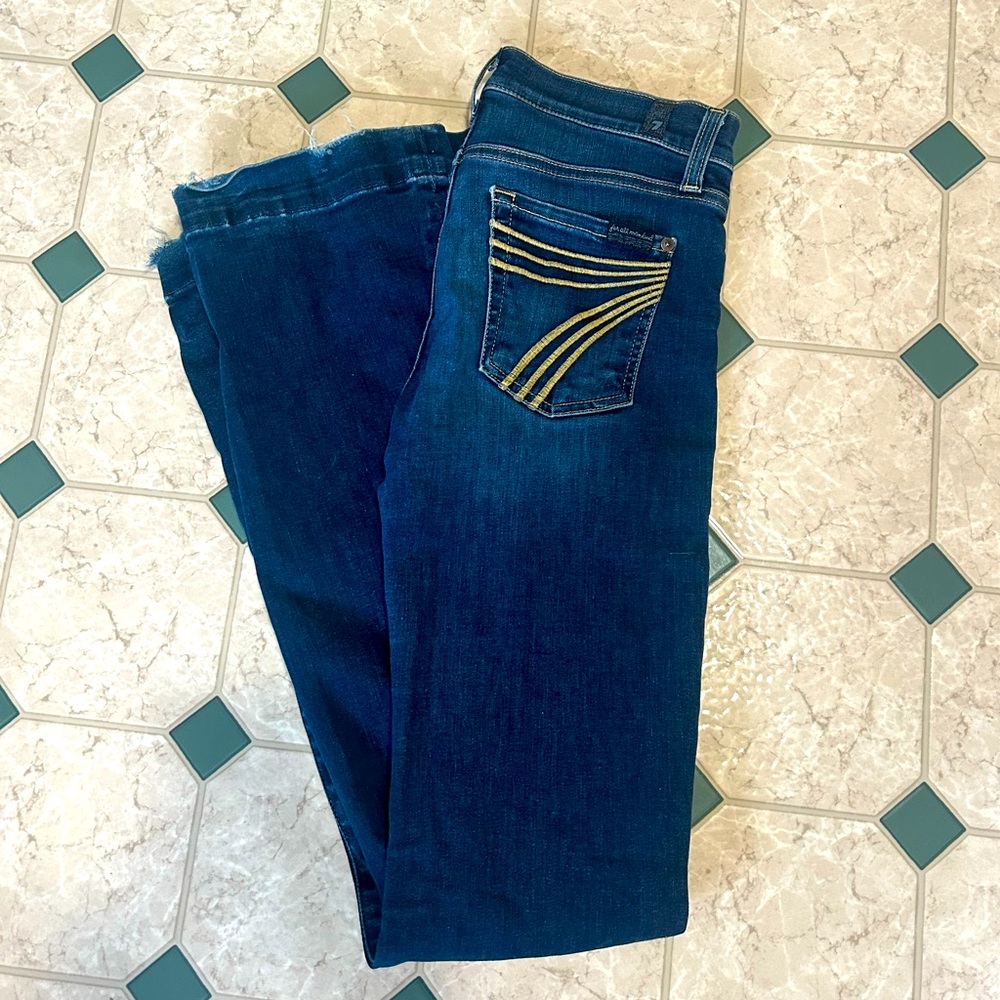 7 for all mankind gold stitched dojos